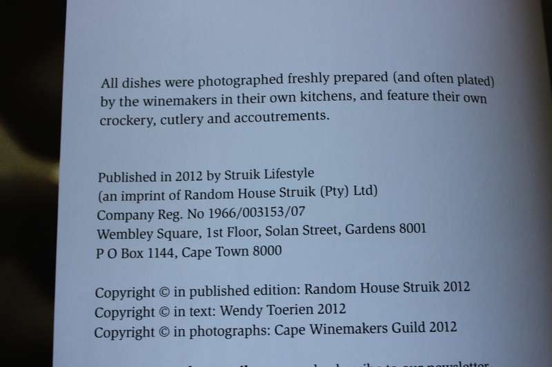 CELLARMASTERS IN THE KITCHEN by Wendy Toerien.