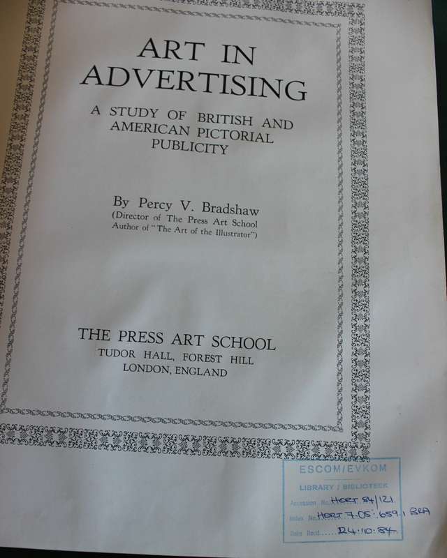 ART IN ADVERTISING. Percy V. Bradshaw.