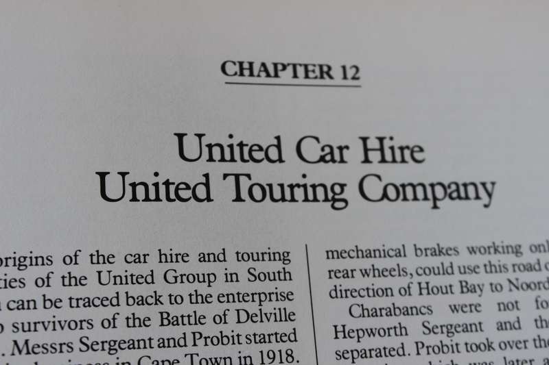OUR WORLD ON WHEELS. History of United Transport in South Africa 1962-1987. T.B. Maund.