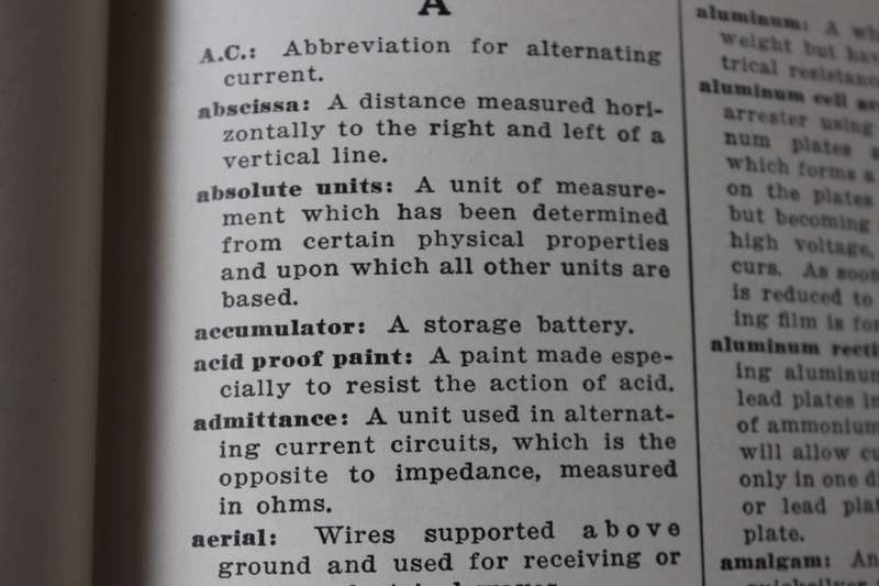 ELECTRICAL AND RADIO DICTIONARY. Prepared by L.O. Gorder/Carl H. Dunlap/Enno R. Haan. 1945.