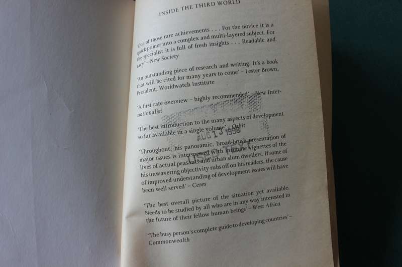 INSIDE THE THIRD WORLD. Paul Harrison. Third edition 1993. With a new postscript.