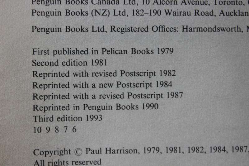 INSIDE THE THIRD WORLD. Paul Harrison. Third edition 1993. With a new postscript.