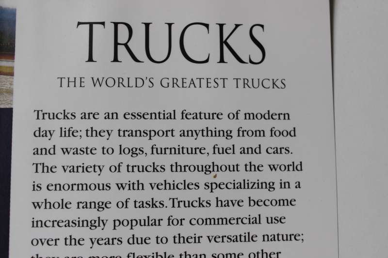 TRUCKS. The World's greatest Trucks. Ingrid Phaneuf and James Menzies.