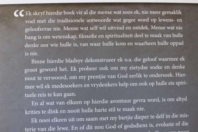 GOD SE OË IS BLOU deur Abel Pienaar.