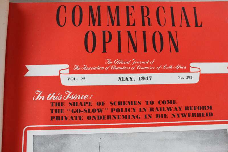 COMMERCIAL OPINION. The Official Journal of the Association of Chambers of Commerce of SA. Vol. 25.