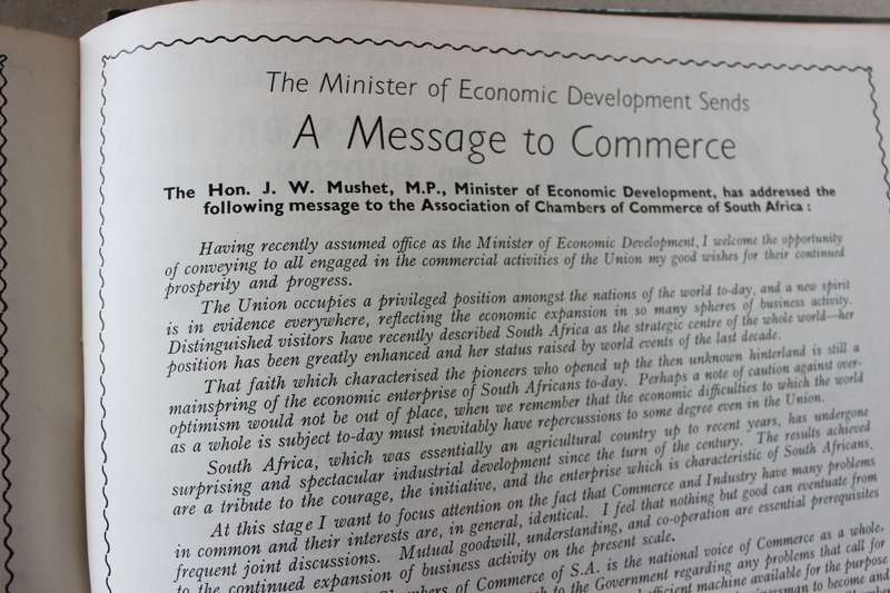COMMERCIAL OPINION. The Official Journal of the Association of Chambers of Commerce of SA. Vol. 25.