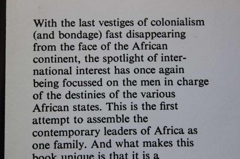CONTEMPORARY LEADERS OF AFRICA. A.P.J. van Rensburg