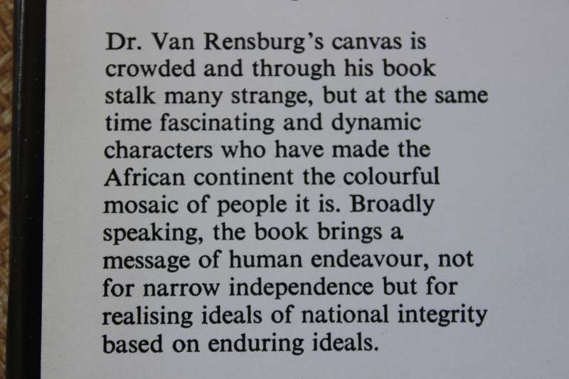 CONTEMPORARY LEADERS OF AFRICA. A.P.J. van Rensburg