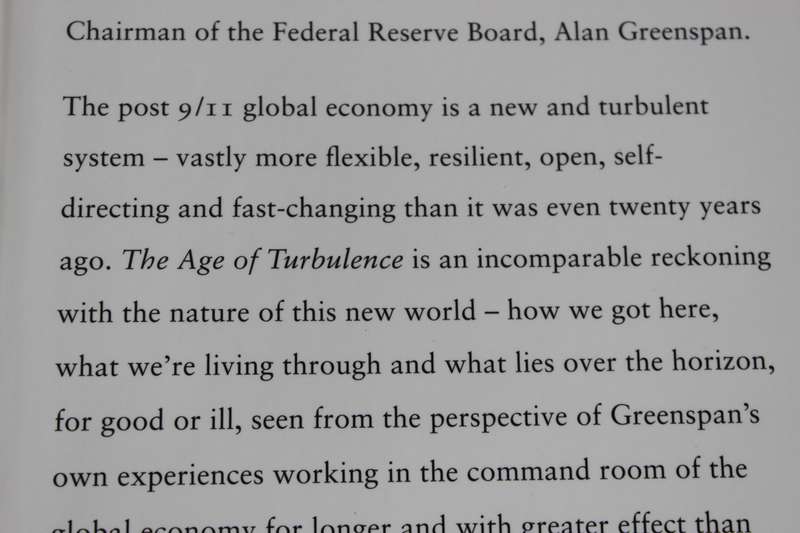 ALAN GREENSPAN. The Age of Turbulence. (Adventures in a New World after 9/11)
