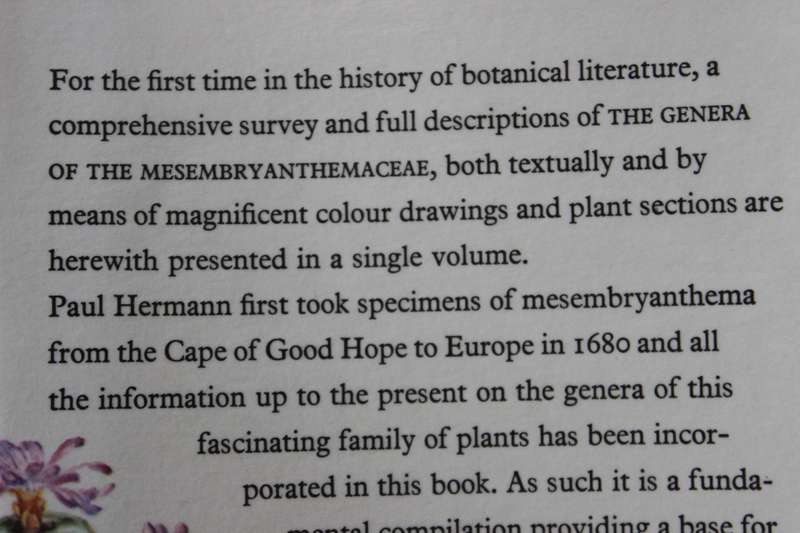 THE GENERA OF THE MESEMBRYANTHEMACEAE  by H. Herre.