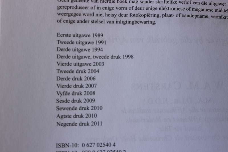 NORME VIR AFRIKAANS (Enkele riglyne by die gebruik van Afrkaans)  deur W. A. M. Carstens