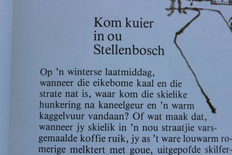 OM DIE TAFEL IN OU STELLENBOSCH. (Die Fynproewersgilde Stellenbosch) deur Magda Pretorius
