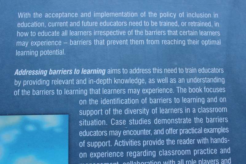 ADDRESSING BARRIERS TO LEARNING A South African Perspective Editor: Emmerentia Landsberg