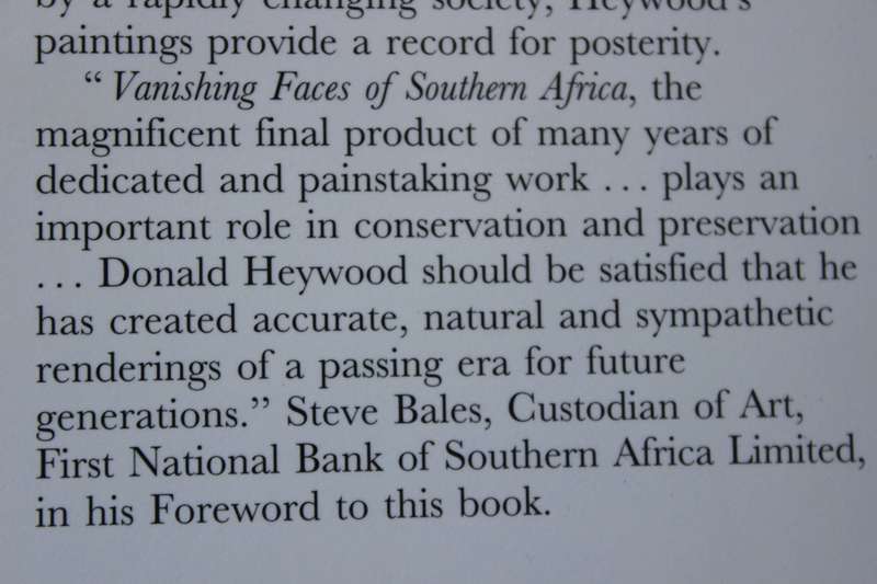 VANISHING FACES OF SOUTHERN AFRICA  by Donald Heywood