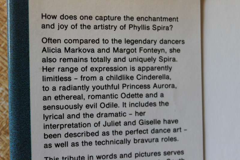 PHYLLIS SPIRA  by Amanda Botha (SIGNED BY SPIRA) (Foreword by Dame Margot Fonteyn)