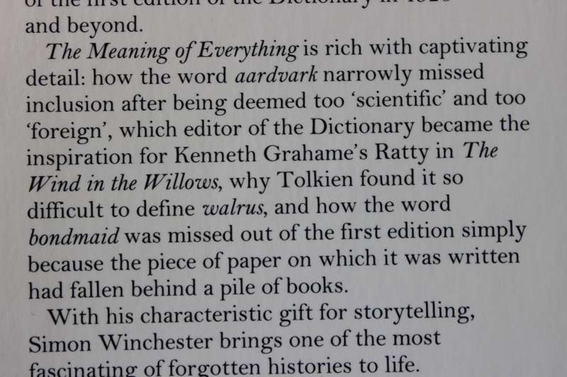 THE MEANING OF EVERYTHING (Story of Oxford Dictionary)  by Simon Winchester