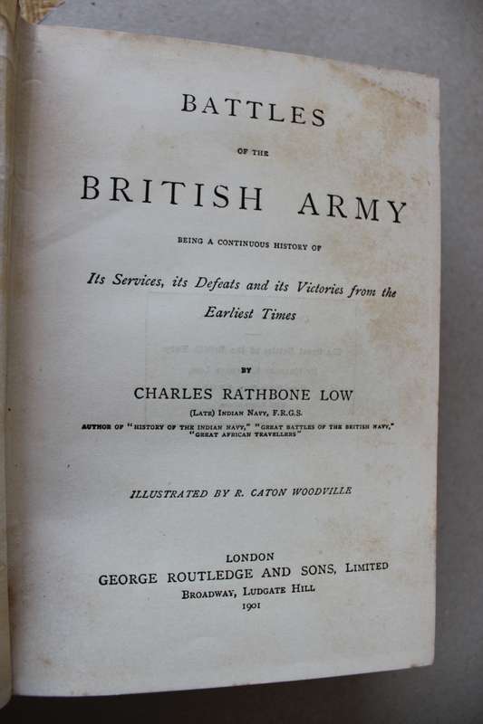 BATTLES OF THE BRITISH ARMY  by Charles Rathbone Low  1901 Edition