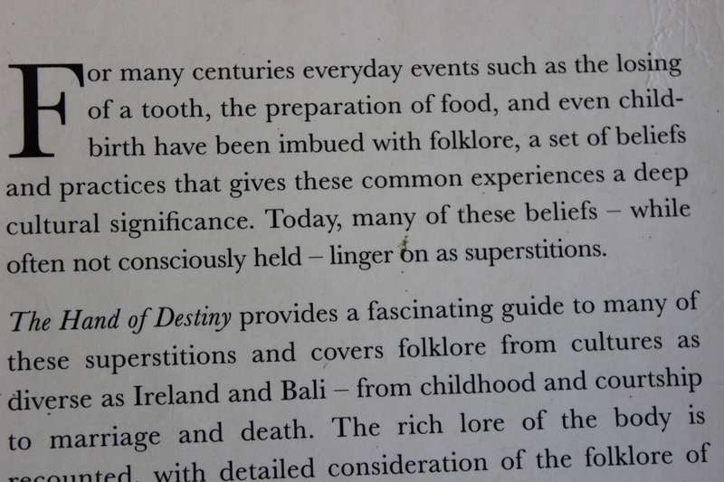 THE HAND OF DESTINY.  by C.J.S. Thompson  (Everyday Folklore and Superstitions