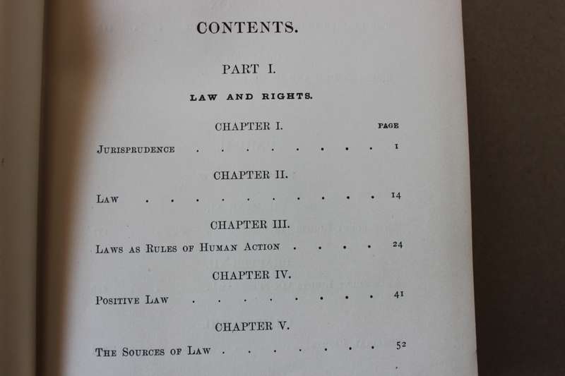 THE ELEMENTS OF JURISPRUDENCE  by Thomas Erskine Holland D.C.L. (Ninth Edition 1905)