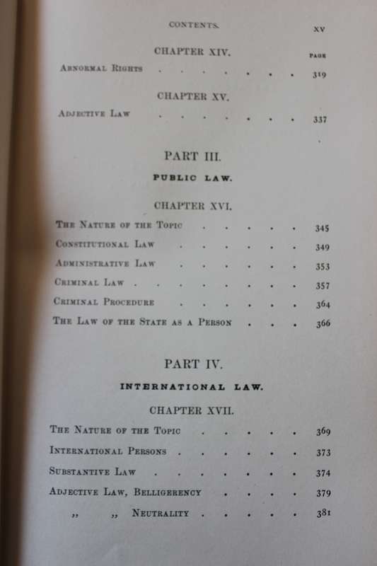 THE ELEMENTS OF JURISPRUDENCE  by Thomas Erskine Holland D.C.L. (Ninth Edition 1905)
