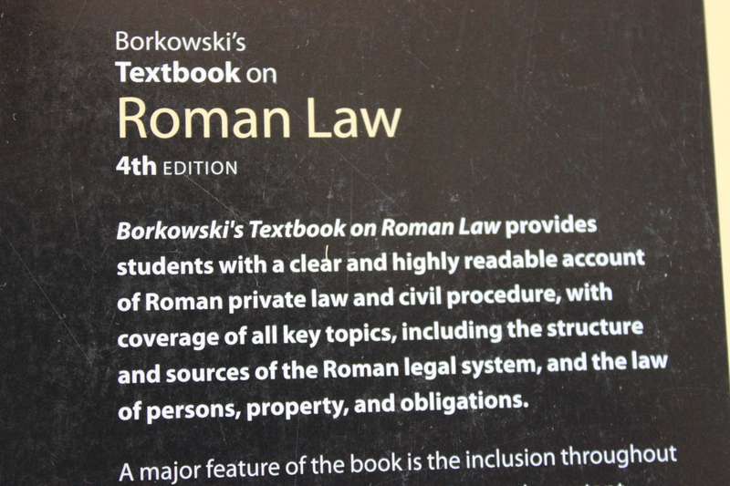 BORKOWSKI'S TEXT BOOK ON ROMAN LAW  by Paul du Plessis (4th Edition)