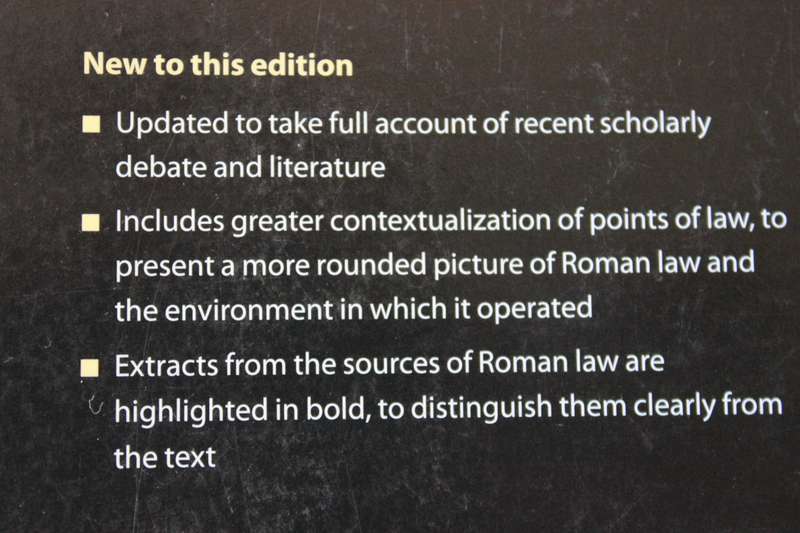 BORKOWSKI'S TEXT BOOK ON ROMAN LAW  by Paul du Plessis (4th Edition)