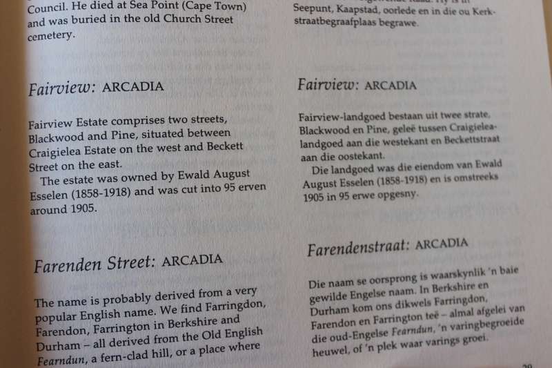 STREET AND PLACE NAMES OF OLD PRETORIA/STRAAT- EN PLEKNAME VAN OU-PRETORIA  deur Andrews & J Ploeger
