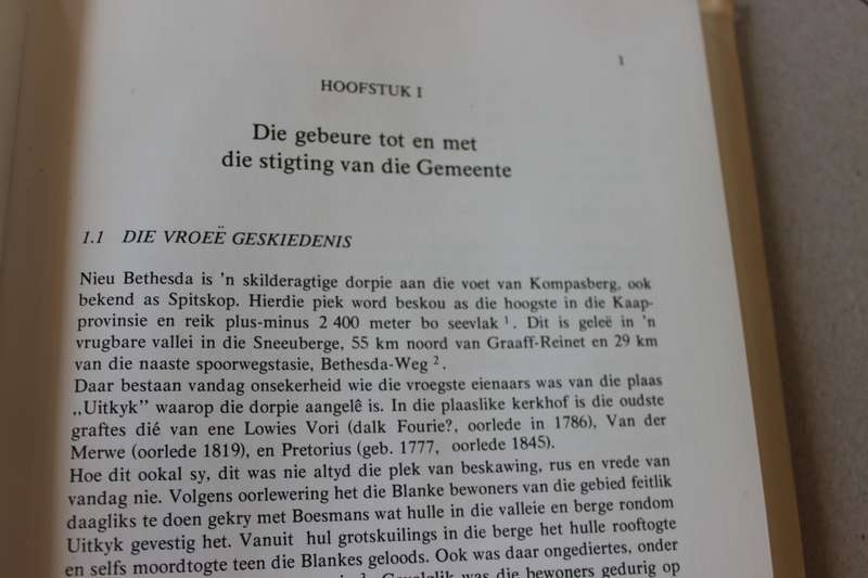 DIE GESKIEDENIS VAN NED. GEREF. KERK NIEU BETHESDA 1878-1978  EEU VAN GENADE deur E G J de G Schutte
