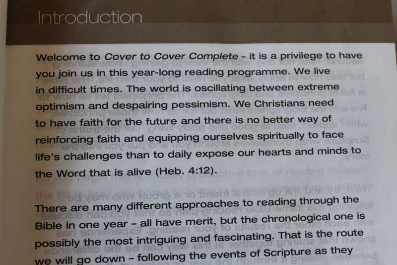 COVER TO COVER COMPLETE. One year chronological reading plan with full Bible - S Huges & T Partridge