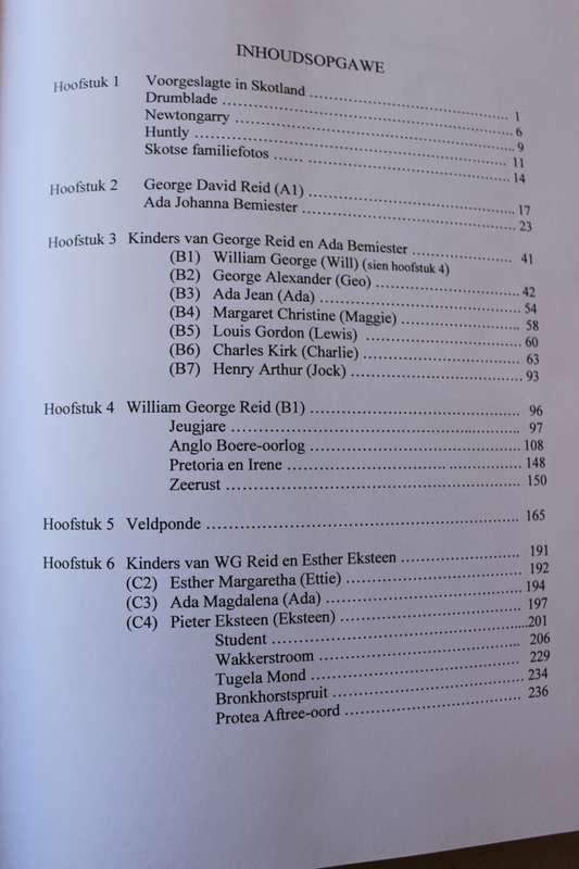 REID FAMILIE-GESKIEDENIS 250 JAAR  deur Rentia Landman (Nee Reid)