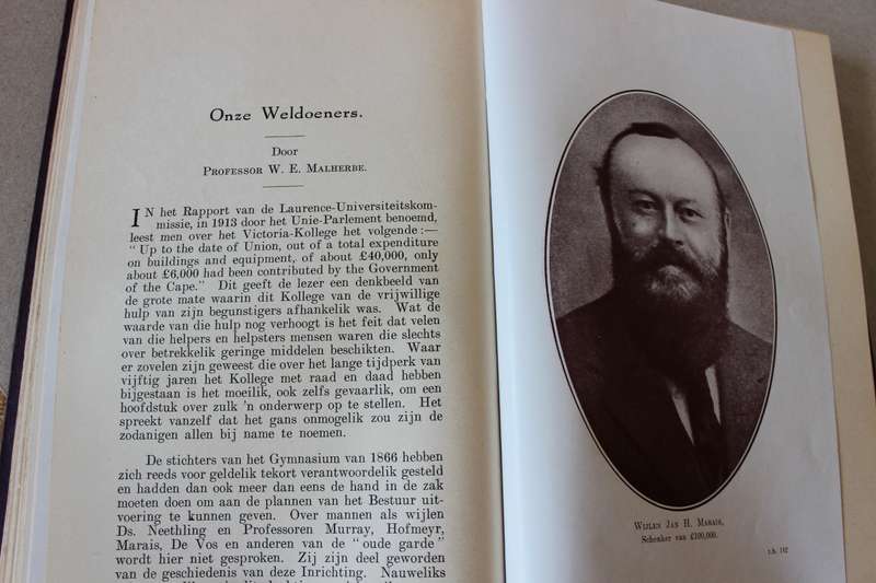 GEDENKBOEK VAN HET VICTORIA-KOLLEGE (Stellenbosch) Redaksie-Kommissie N.J. Brimmer, J.J. Smith  1918