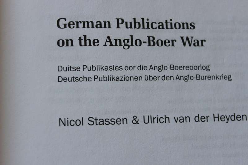 GERMAN PUBLICATIONS ON THE ANGLO-BOER WAR  deur Nicol Stassen en Ulrich van der Heyden