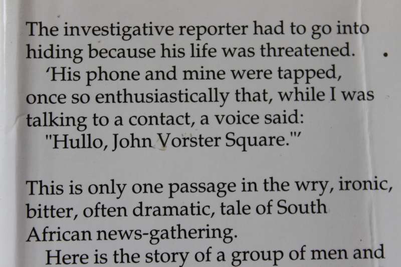 EDITORS UNDER FIRE  by Harvey Tyson (The story of SA news gathering before 1994)