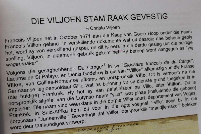 VILJOEN FAMILIEREGISTER  DEEL I  deur H. C. Viljoen   Hugenote-Vereniging van Suid-Afrika
