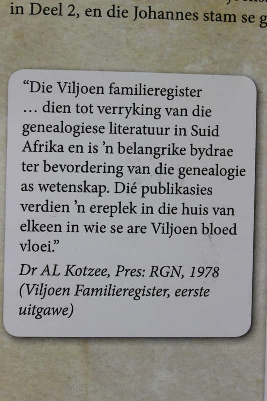VILJOEN FAMILIEREGISTER  DEEL I  deur H. C. Viljoen   Hugenote-Vereniging van Suid-Afrika