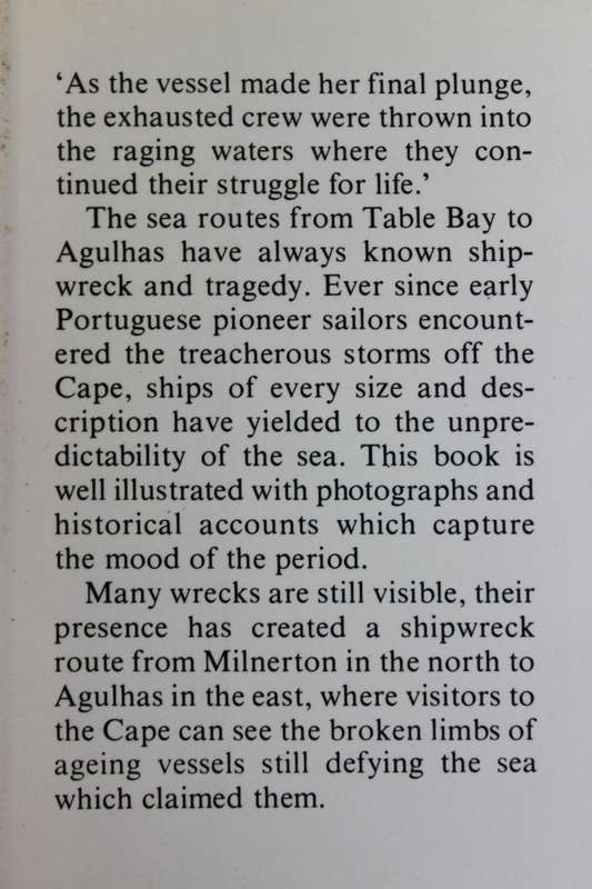 SHIPWRECKS OF THE WESTERN CAPE  by Brian Wexham