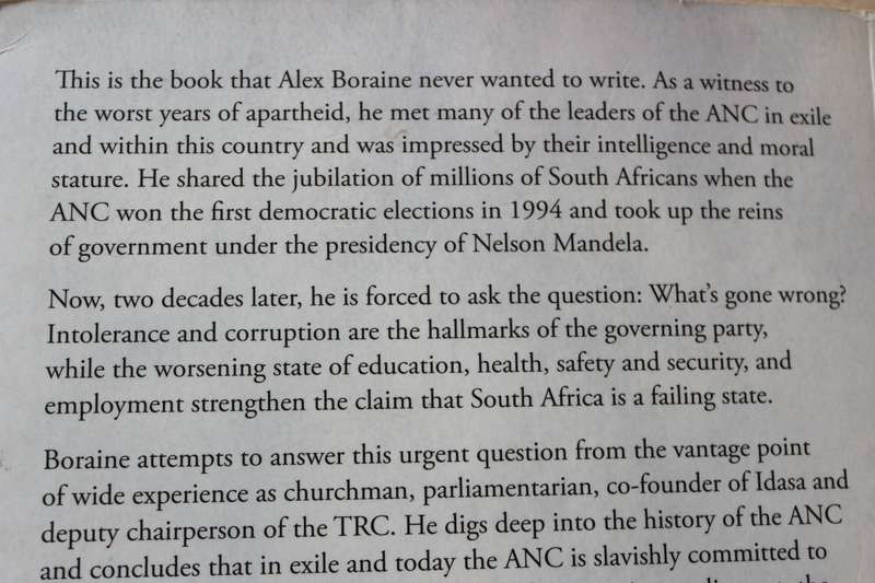 WHAT'S GONE WRONG? by Alex Boraine (On the brink of a filed state)