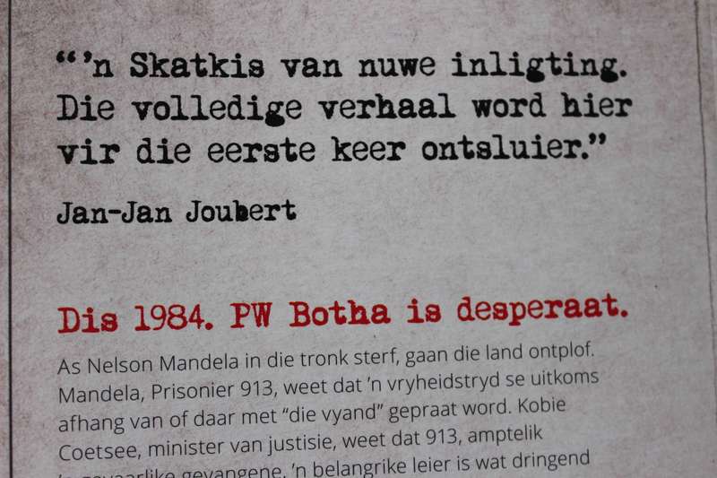 DIE TRONKGESPREKKE: Nelson Mandel en Kobie Coetsee  deur Willie Esterhuyse en Gerhard van Niekerk