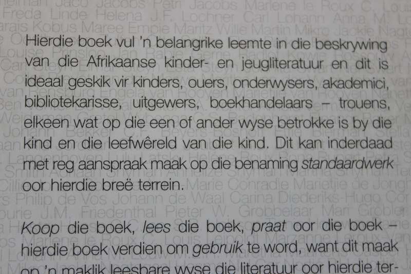 VAN PATRYS-HULLE TOT HANNA HOEKOM Gids tot die Afr kinder-en jeugboek Red: Wybenga en Snyman