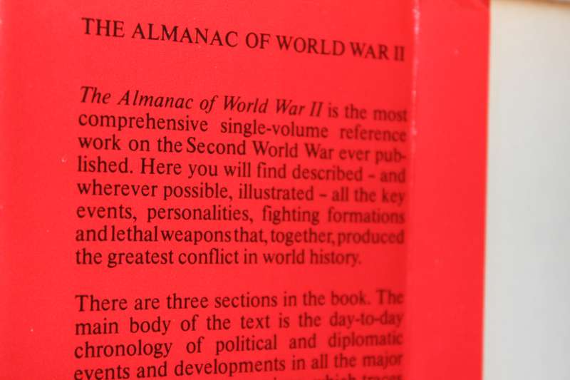 THE ALMANAC OF WORLD WAR II  Edited by Brigadier Peter Young