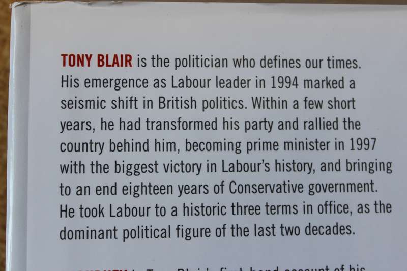 TONY BLAIR  A Journey  (Autobiography)