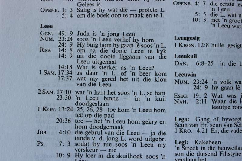 AFRIKAANSE BYBELKONKORDANSIE 1957 OU VERTALING 1983 NUWE VERTALING  deur Felix Mijnhardt