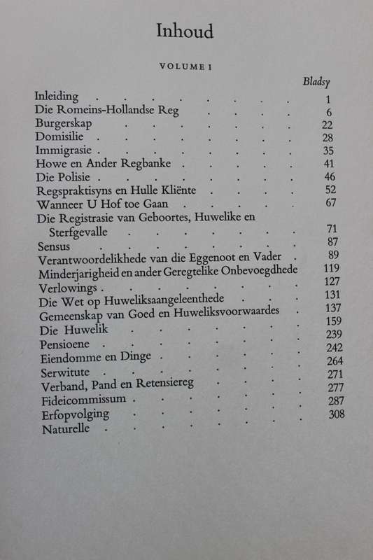 DIE AFRIKAANSE REGSADVISEUR  BOEKDEEL 1  Purnell Publications 1959