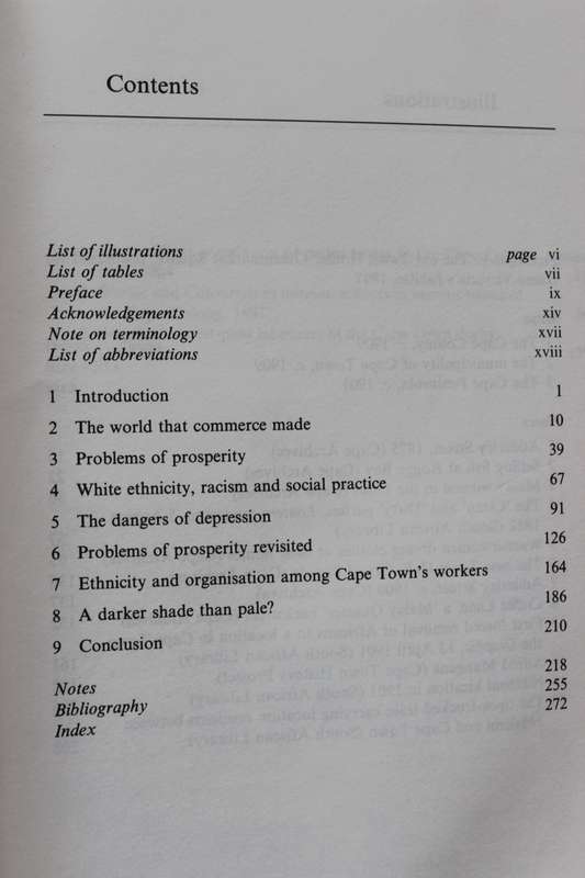 ETHNIC PRIDE AND RACIAL PREJUDICE IN VICTORIAN CAPE TOWN  by Vivian Bickford-Smith
