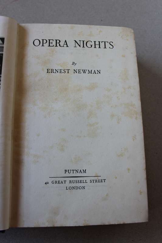 OPERA NIGHTS  by Ernest Newman