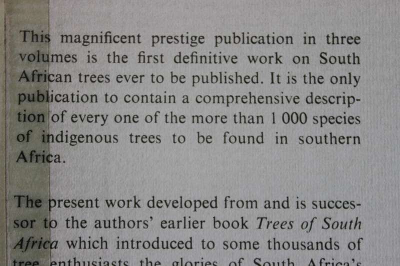 THREE VOLUME: TREES OF SOUTHERN AFRICA  by Eve Palmer and Norah Pitman