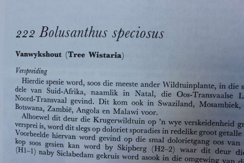 BOME VAN DIE NASIONALE KRUGERWILDTUIN  2 DELE  deur P. van Wyk