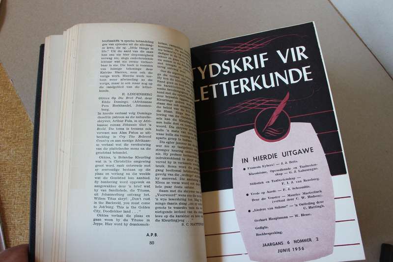 TYDSKRIF IR LETTERKUNDE JAARGANG 6 - 1956  Kwartaalblad van die Afrikaanse Skryweringskring