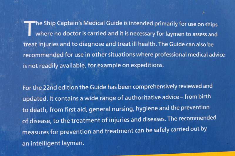 THE SHIP CAPTAIN'S MEDICAL GUIDE 22ND EDITION  by Maritime and Coastguard Agency 1999