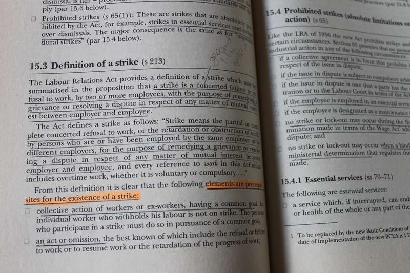 A PRACTICAL GUIDE TO LABOUR LAW  by J.V. d Plessis, M.A. Fouche, M.W. v Wyk (revised third edition)
